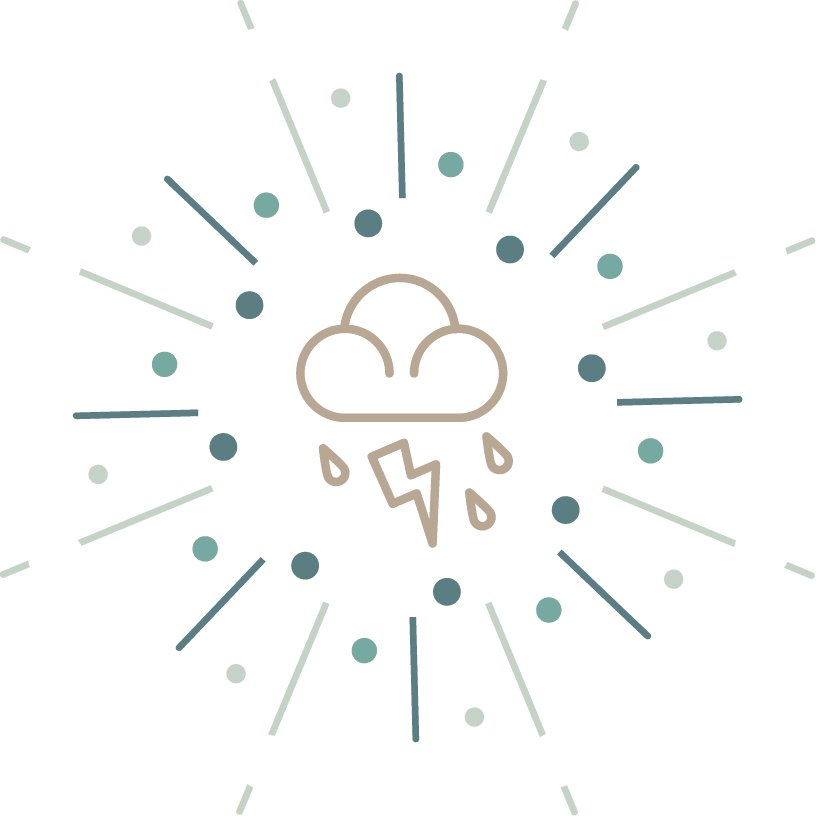 icone avec un nuage pluie et éclair