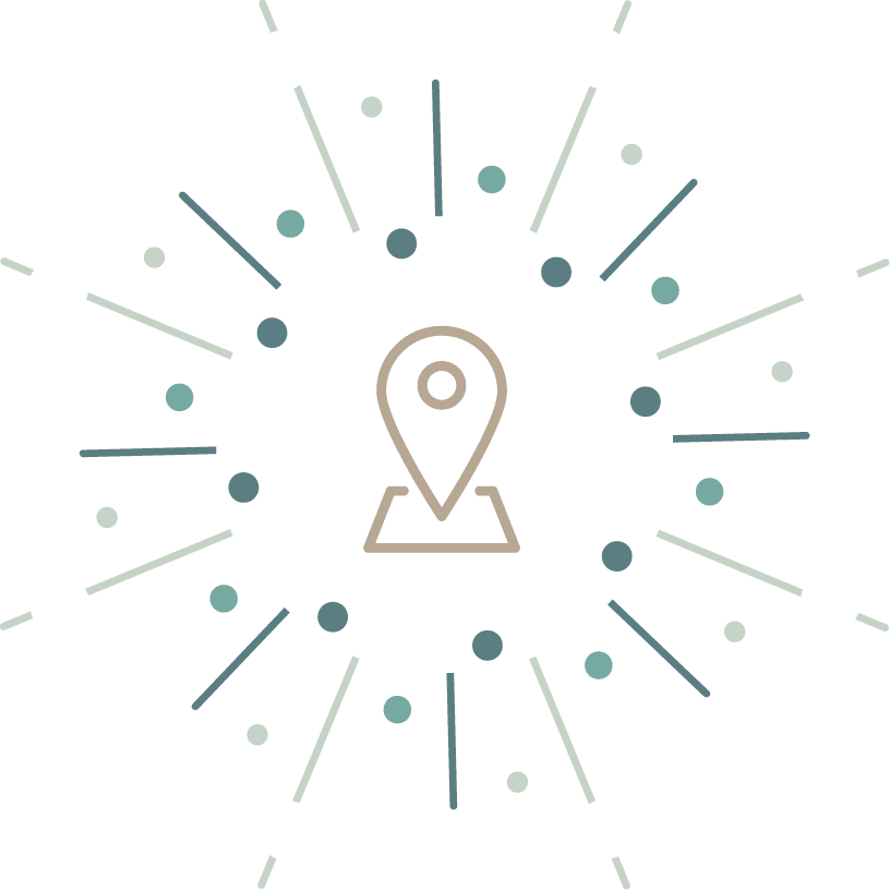 icone avec un pin de localisation